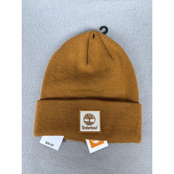 Timberland Accessories - Timberland Women's Classic Tonal Patch Cuffed Beanie One Size Wheat (Brown) NWTs